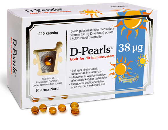 En æske D-Pearls i 38 mcg fra Pharma Nord