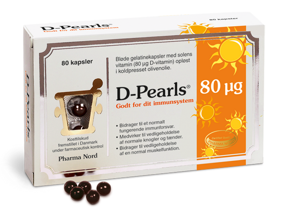 En æske D-Pearls i 80 mcg fra Pharma Nord
