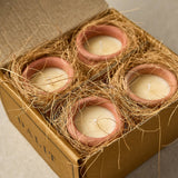 Handmade Terracotta candles - Vishal Box of 4 - Bivokslys