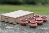 Handmade Terracotta Beeswax Candle - Megah Box of 6 Rose - Bivokslys