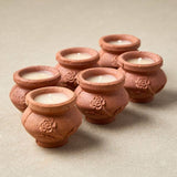 Handmade Terracotta Beeswax Candle - Megah Box of 6 Rose - Bivokslys