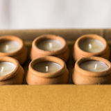Handmade Terracotta Beeswax Tea Light Candles - Bivokslys