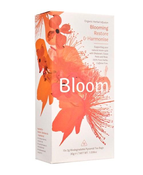 En 30 g æske med Bloom Restore and Harmonise te fra Solaris