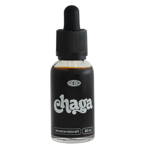 En 30ml flaske Chaga Svampeekstrakt fra Gebo