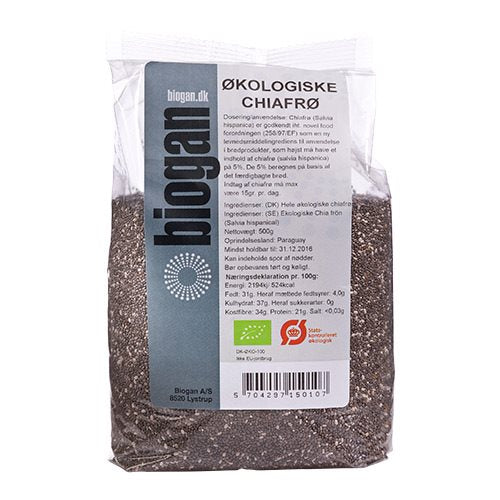 Chia frø Ø- 500 gram