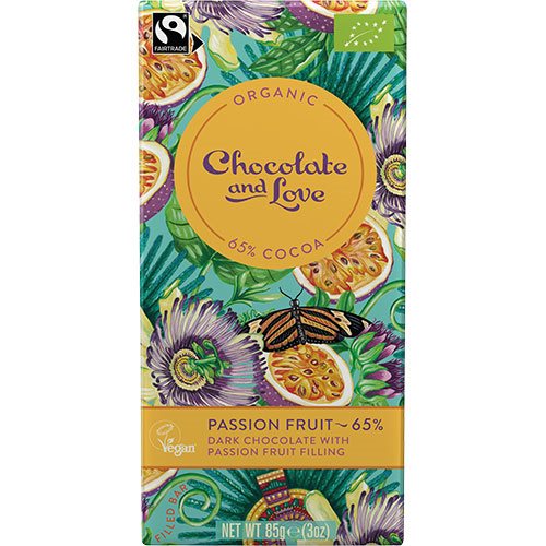 Chokolade med passionsfrugt- 85 gram