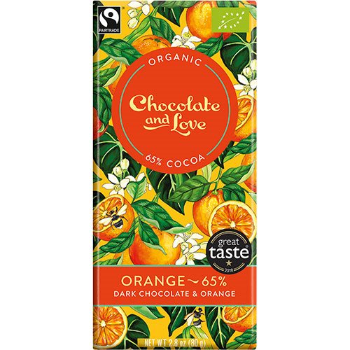 Chokolade Orange 65% Ø- 80 gram