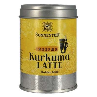 En dåse med 60 g Økologisk Ingefær Kurkuma Latte fra Sonnentor
