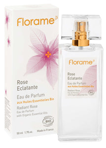 En flaske Økologisk Rose Eau de Parfume fra Florame