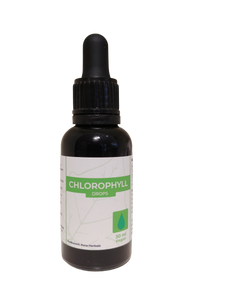 En flaske Chlorophyll dråber fra Lime Pharma