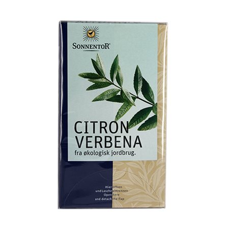 En pakke med 18 breve Økologisk Citron Verbena te fra Sonnentor