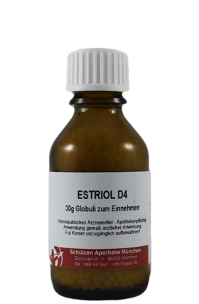 En flaske Estriol D4 fra Schützen Apotheke München