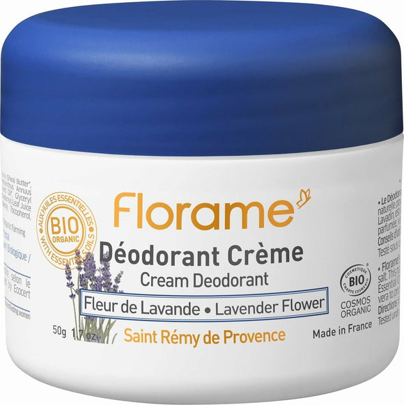En 50 ml bøtte Lavendel Cream Deodorant fra Florame