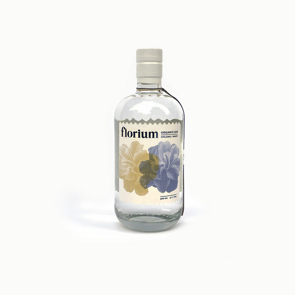 En 500 ml flaske Florium Organic Gin fra Dan Eggers