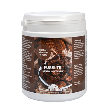 En bøtte Fussi te fra Natur Drogeriet