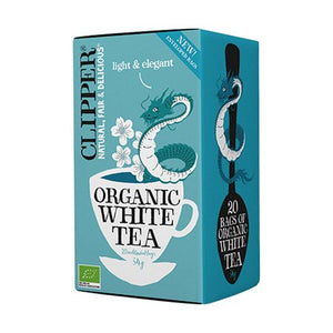 En pakke Økologisk Hvid te fra Clipper