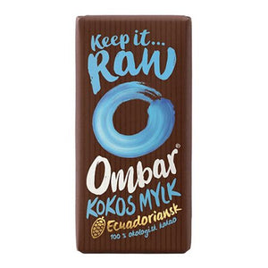 En bar Økologisk Raw chokolade Coco Mylk 60% fra Ombar