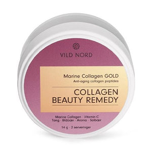 En beholder med 14 g Collagen med Beauty Remedies fra Vild Nord