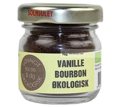 Et glas med 12 g Økologisk bourbon Vanilje fra Solhjulet